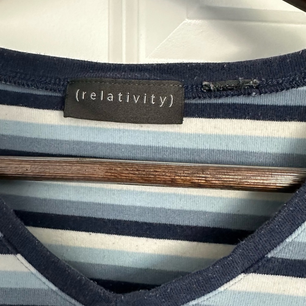 Relativity Blue Striped Tee - Picture 4 of 5
